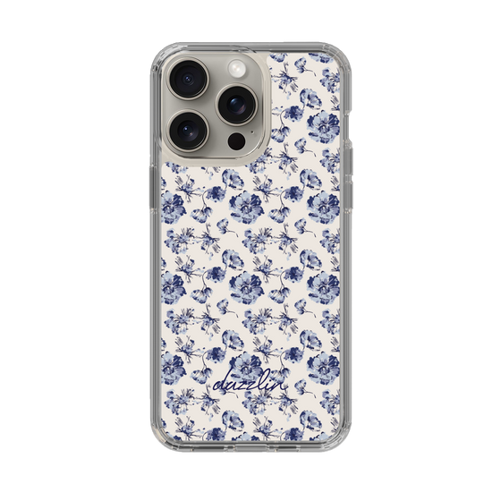 Slim Protection Case［ dazzlin - BlueFlower - Beige ］