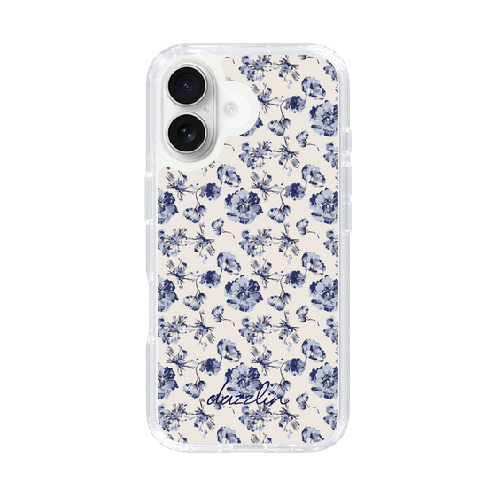 Slim Protection Case［ dazzlin - BlueFlower - Beige ］