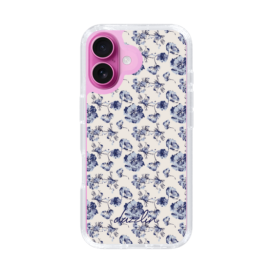 Slim Protection Case［ dazzlin - BlueFlower - Beige ］