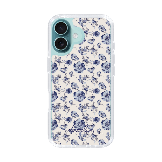 Slim Protection Case［ dazzlin - BlueFlower - Beige ］