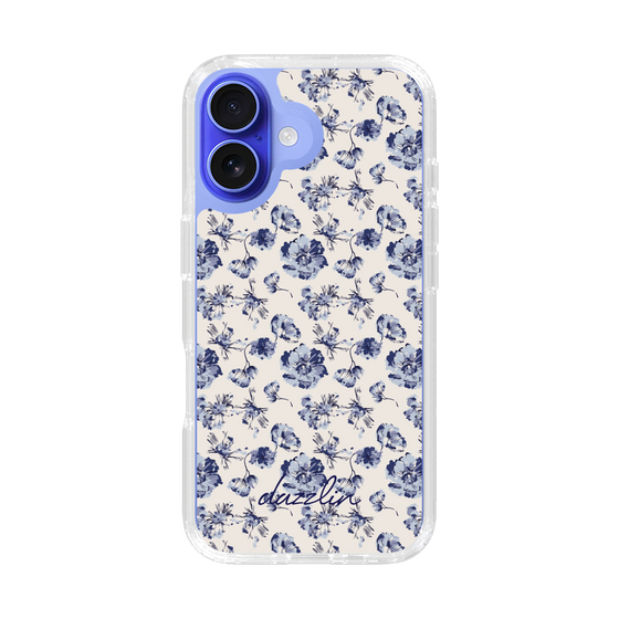 Slim Protection Case［ dazzlin - BlueFlower - Beige ］