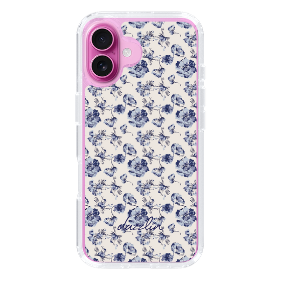 Slim Protection Case［ dazzlin - BlueFlower - Beige ］