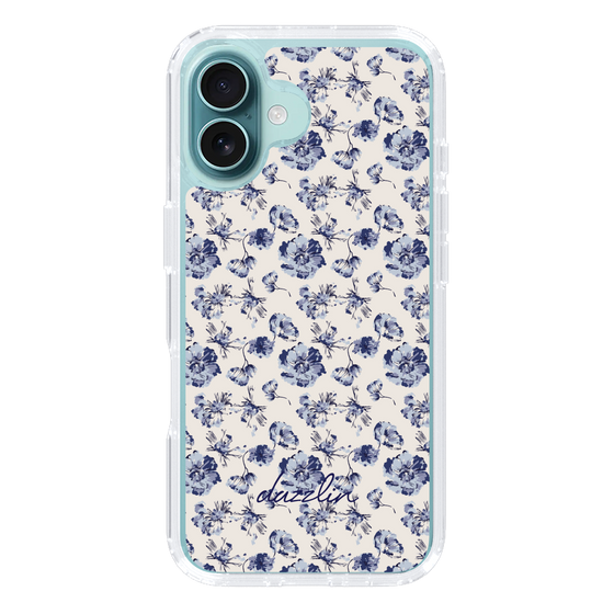 Slim Protection Case［ dazzlin - BlueFlower - Beige ］