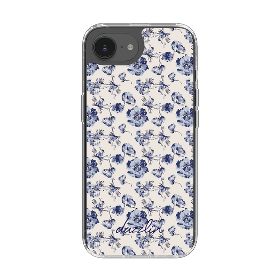 Slim Protection Case［ dazzlin - BlueFlower - Beige ］