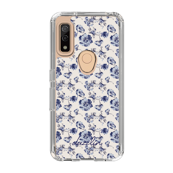 Slim Protection Case［ dazzlin - BlueFlower - Beige ］