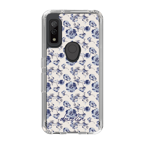 Slim Protection Case［ dazzlin - BlueFlower - Beige ］