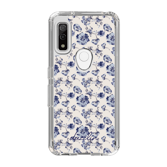 Slim Protection Case［ dazzlin - BlueFlower - Beige ］