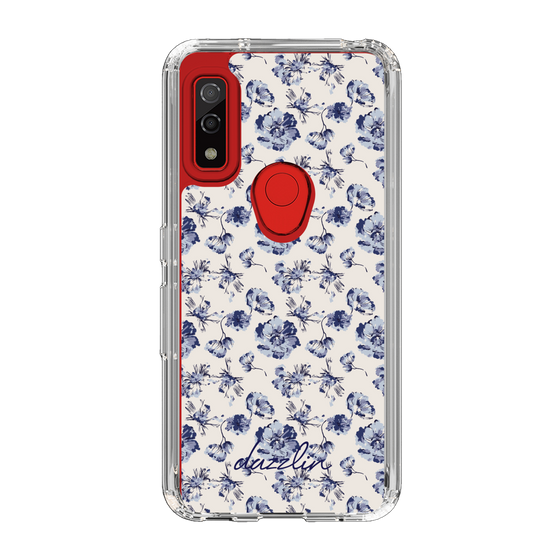 Slim Protection Case［ dazzlin - BlueFlower - Beige ］