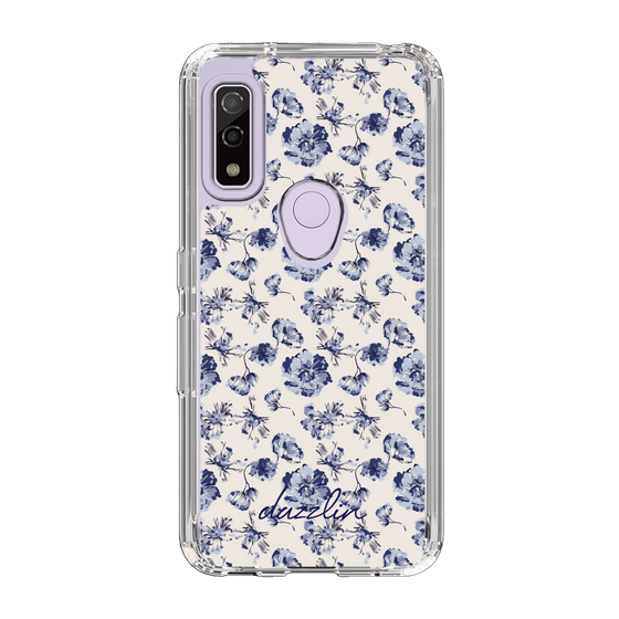 Slim Protection Case［ dazzlin - BlueFlower - Beige ］