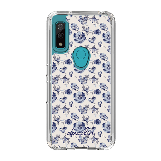 Slim Protection Case［ dazzlin - BlueFlower - Beige ］
