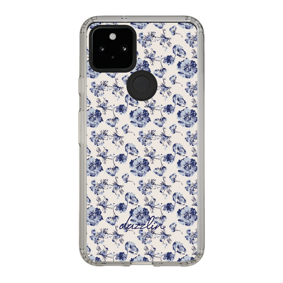 Slim Protection Case［ dazzlin - BlueFlower - Beige ］