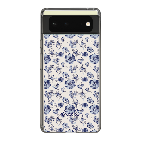 Slim Protection Case［ dazzlin - BlueFlower - Beige ］