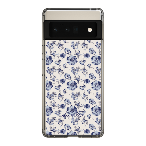 Slim Protection Case［ dazzlin - BlueFlower - Beige ］