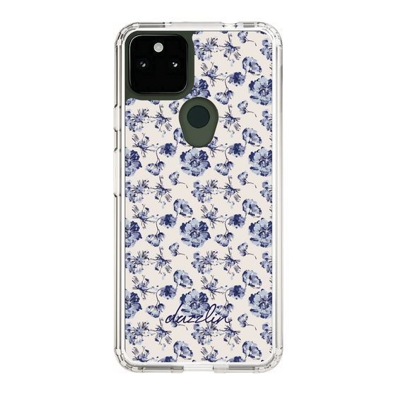 Slim Protection Case［ dazzlin - BlueFlower - Beige ］
