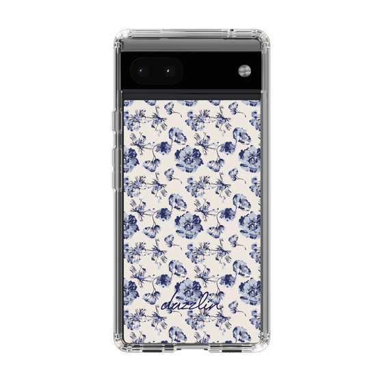 Slim Protection Case［ dazzlin - BlueFlower - Beige ］