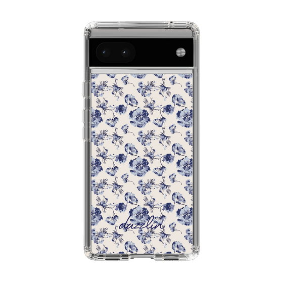 Slim Protection Case［ dazzlin - BlueFlower - Beige ］