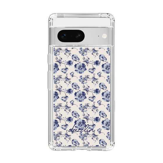 Slim Protection Case［ dazzlin - BlueFlower - Beige ］