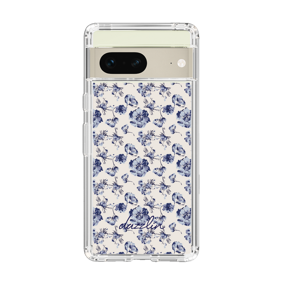 Slim Protection Case［ dazzlin - BlueFlower - Beige ］