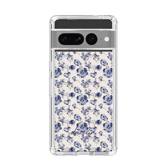 Slim Protection Case［ dazzlin - BlueFlower - Beige ］