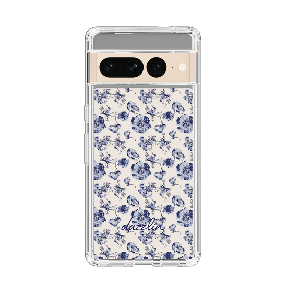 Slim Protection Case［ dazzlin - BlueFlower - Beige ］