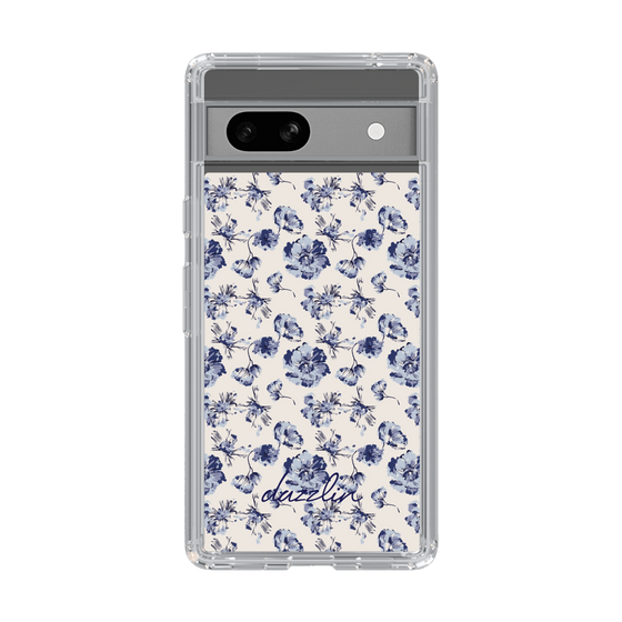 Slim Protection Case［ dazzlin - BlueFlower - Beige ］