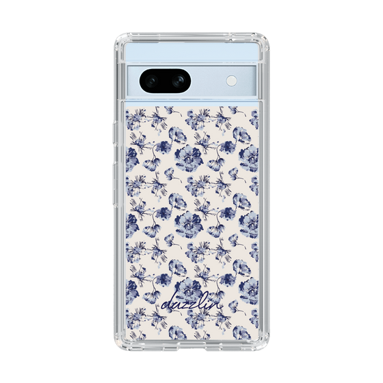 Slim Protection Case［ dazzlin - BlueFlower - Beige ］