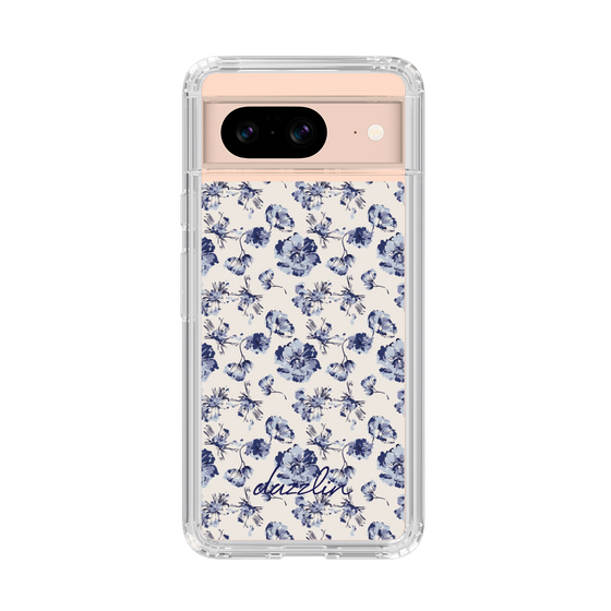 Slim Protection Case［ dazzlin - BlueFlower - Beige ］