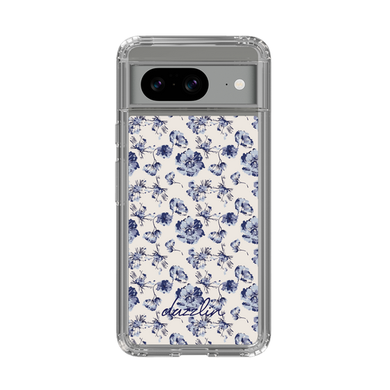 Slim Protection Case［ dazzlin - BlueFlower - Beige ］
