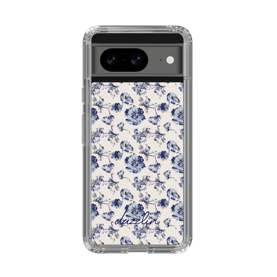 Slim Protection Case［ dazzlin - BlueFlower - Beige ］