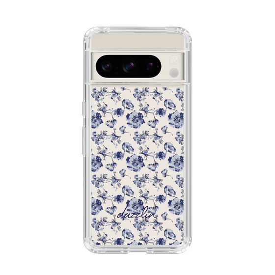 Slim Protection Case［ dazzlin - BlueFlower - Beige ］