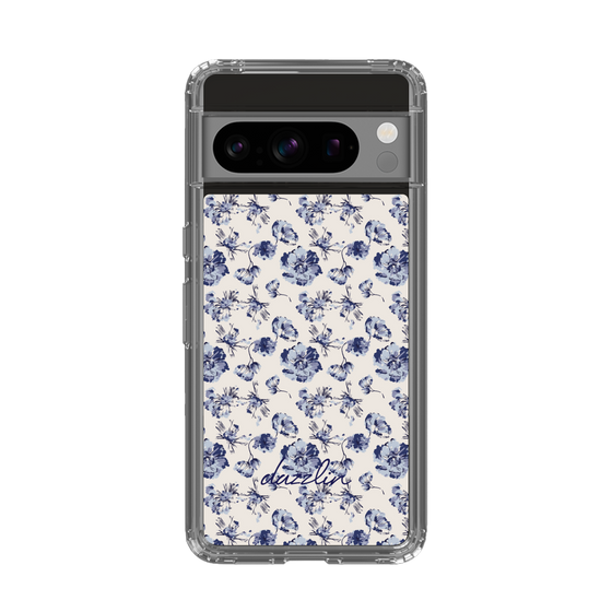 Slim Protection Case［ dazzlin - BlueFlower - Beige ］