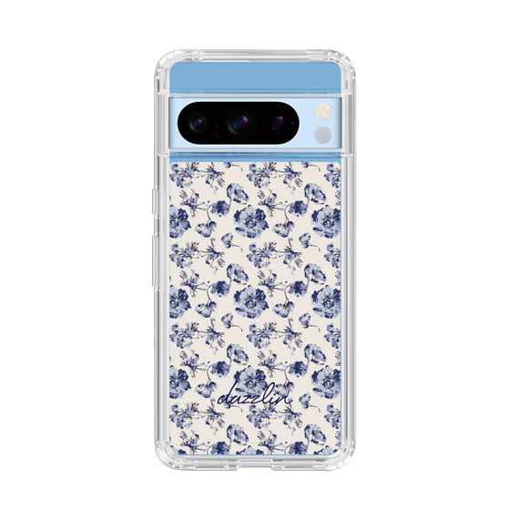 Slim Protection Case［ dazzlin - BlueFlower - Beige ］