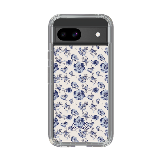 Slim Protection Case［ dazzlin - BlueFlower - Beige ］