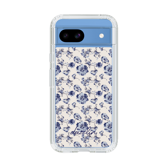 Slim Protection Case［ dazzlin - BlueFlower - Beige ］