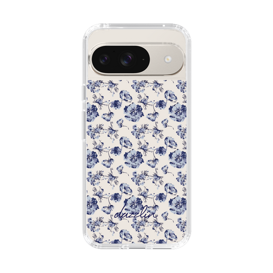 Slim Protection Case［ dazzlin - BlueFlower - Beige ］
