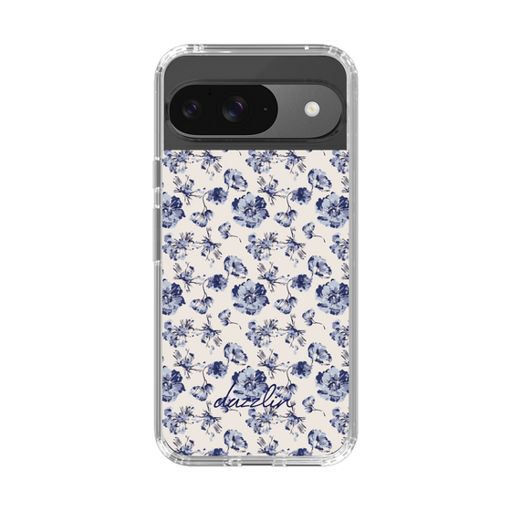 Slim Protection Case［ dazzlin - BlueFlower - Beige ］