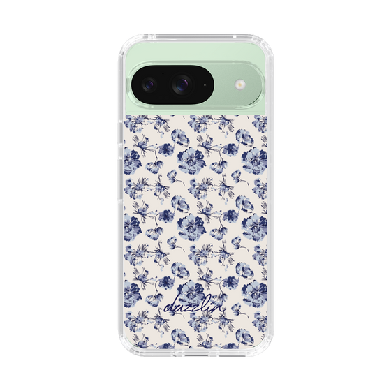 Slim Protection Case［ dazzlin - BlueFlower - Beige ］