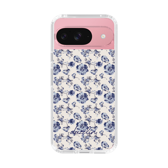 Slim Protection Case［ dazzlin - BlueFlower - Beige ］