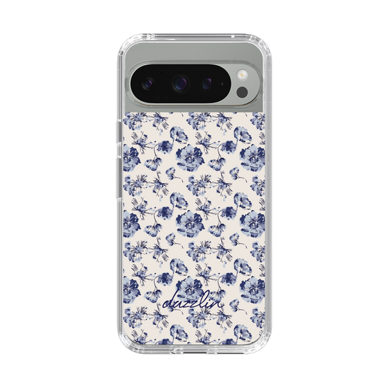 Slim Protection Case［ dazzlin - BlueFlower - Beige ］