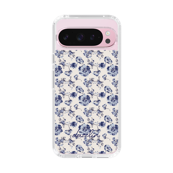 Slim Protection Case［ dazzlin - BlueFlower - Beige ］