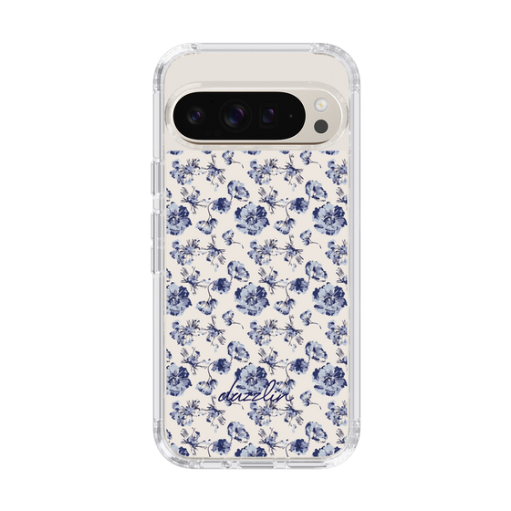 Slim Protection Case［ dazzlin - BlueFlower - Beige ］