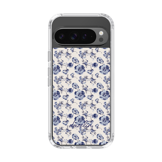 Slim Protection Case［ dazzlin - BlueFlower - Beige ］
