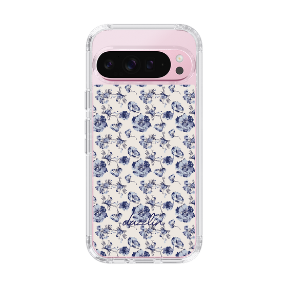 Slim Protection Case［ dazzlin - BlueFlower - Beige ］