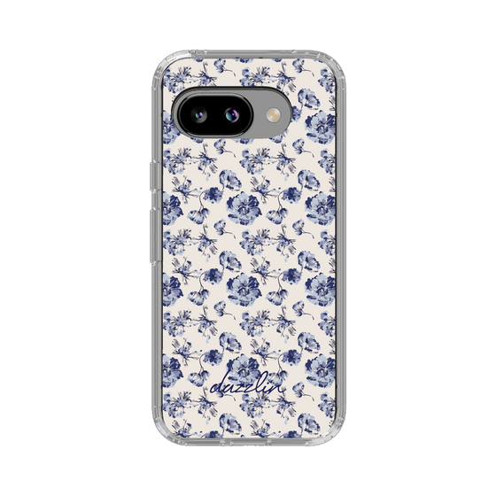 Slim Protection Case［ dazzlin - BlueFlower - Beige ］