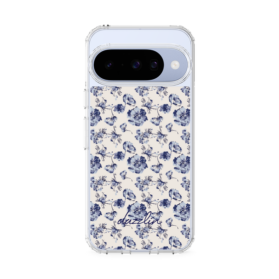 Slim Protection Case［ dazzlin - BlueFlower - Beige ］