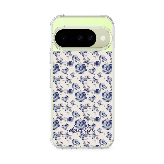 Slim Protection Case［ dazzlin - BlueFlower - Beige ］