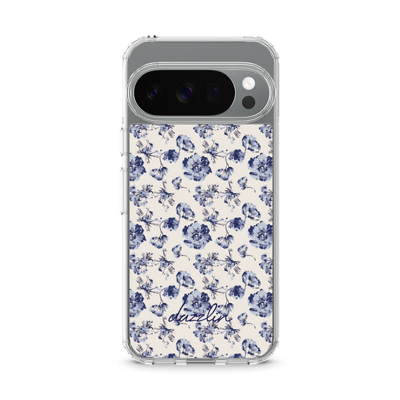 Slim Protection Case［ dazzlin - BlueFlower - Beige ］