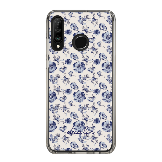 Slim Protection Case［ dazzlin - BlueFlower - Beige ］