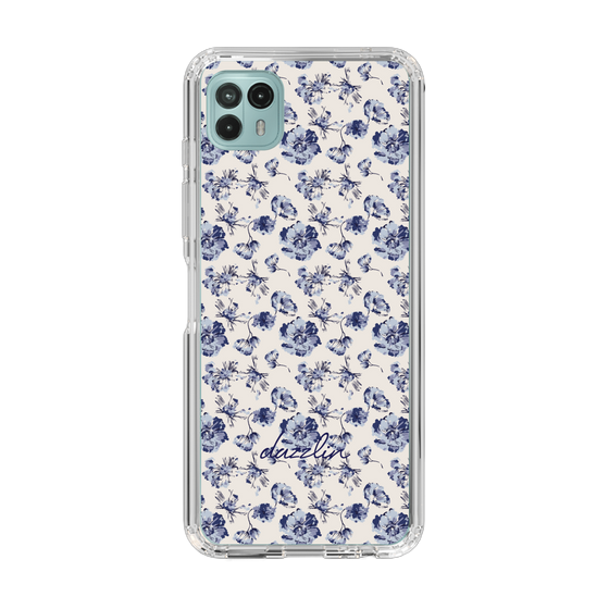 Slim Protection Case［ dazzlin - BlueFlower - Beige ］