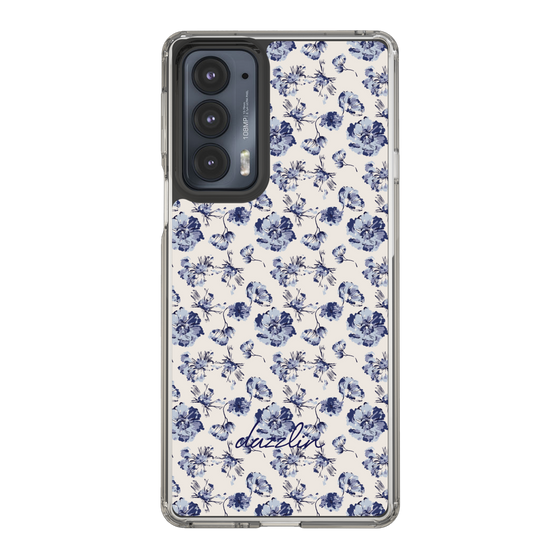 Slim Protection Case［ dazzlin - BlueFlower - Beige ］